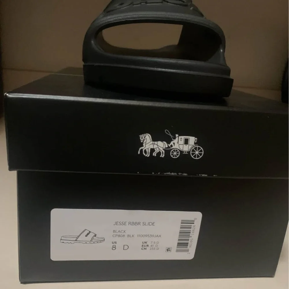 Coach Slides 8 D,  Black, Jesse - Picture 2 of 5